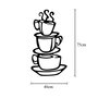 Wallity Coffee Accesorio decorativo de pared de metal Negro